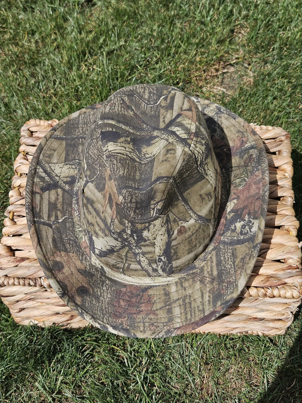 Paramount Outdoors Men's Camo Safari Hat in Brown and Green Size XL